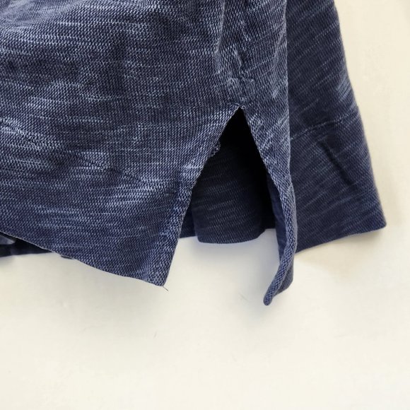 J. Jill Blue Slub Cotton V-Neck Long Sleeve Tunic Top Pockets sz L - Picture 7 of 9